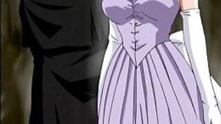 Грудастая хентай-милашка с розовыми волосами скачет на твердом члене - порно видео