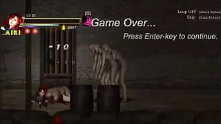 Симпатичная рыжая девушка занимается сексом с мужчинами-монстрами в новом хентай-геймплее в виноватом аду - порно видео