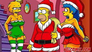 Рождественский подарок! Отдавая свою жену в дар нищим! Симптуны, Симпсоны хентай - порно видео